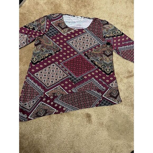 Notations Women Plus Size 3x Top Slanted Bottom - Picture 2 of 8